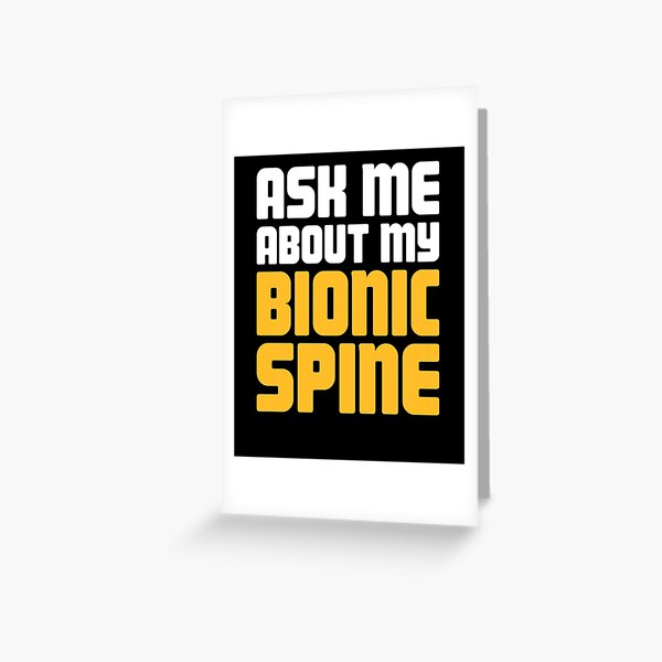 Funny Get Well Gift - Spinal Fusion Back Surgery Greeting Card