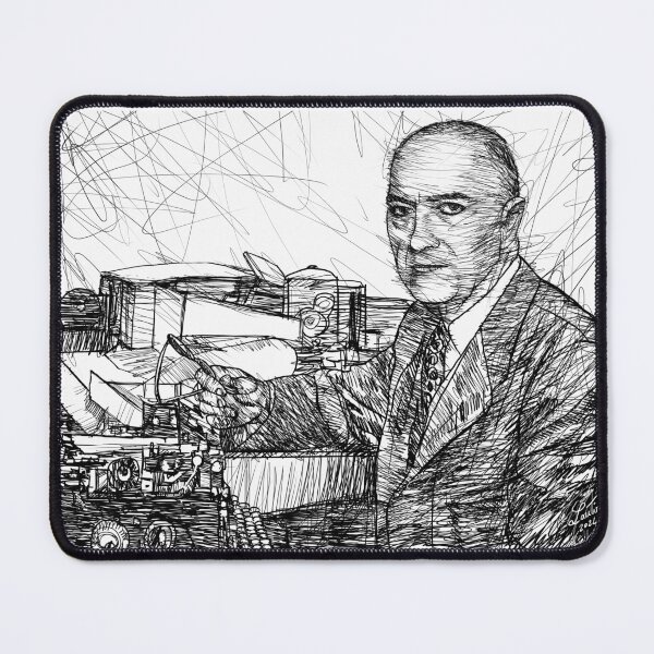 Item preview, WILLIAM CARLOS WILLIAMS ink portrait .2 designed and sold by lautir.