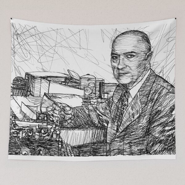Item preview, WILLIAM CARLOS WILLIAMS ink portrait .2 designed and sold by lautir.