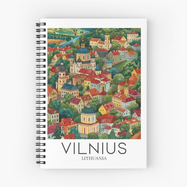 Item preview, A Pop Art Travel Print of Vilnius - Lithuania  designed and sold by StudioRedKoala.