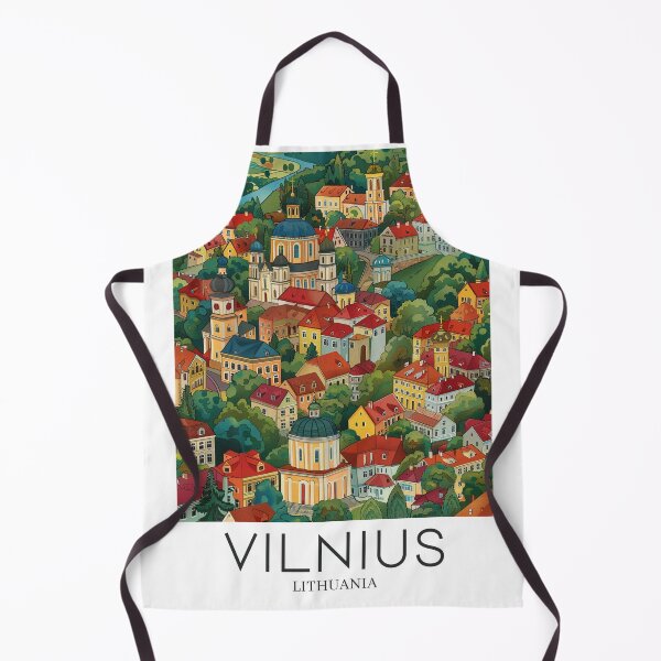 Item preview, A Pop Art Travel Print of Vilnius - Lithuania designed and sold by StudioRedKoala.