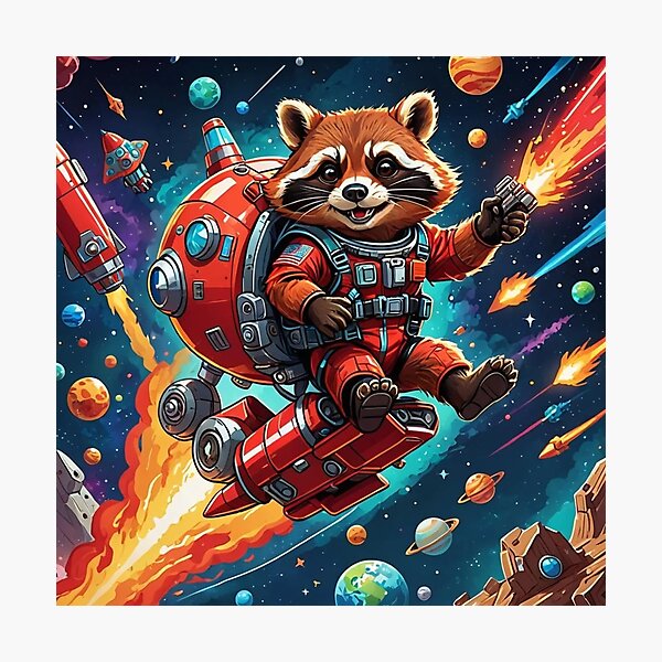 Item preview, Rocket Raccoon Rodeo designed and sold by Euriruben.