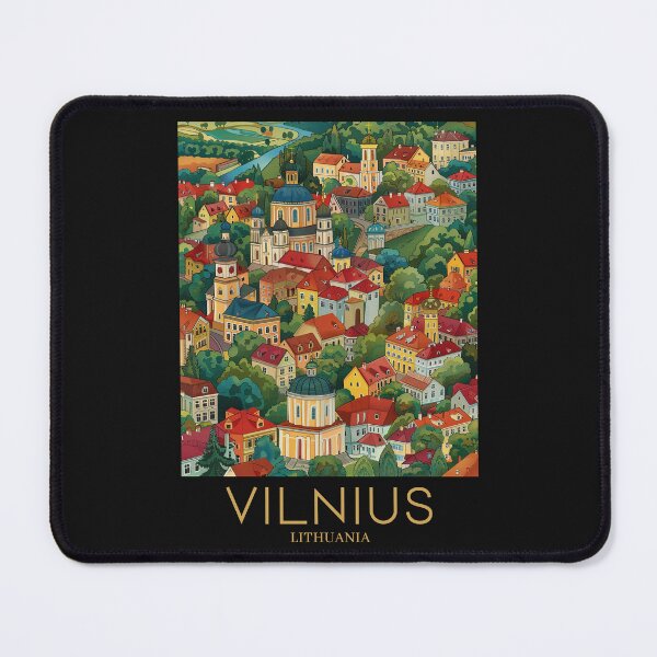 Item preview, A Pop Art Travel Print of Vilnius - Lithuania  designed and sold by StudioRedKoala.