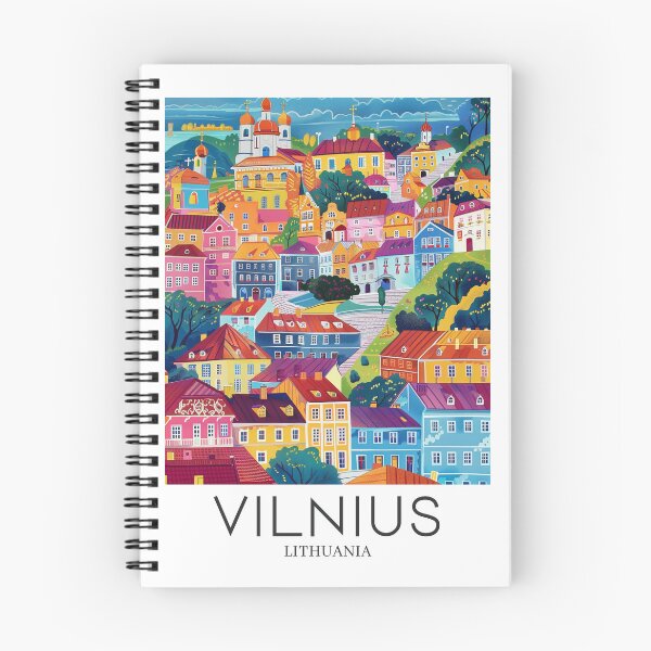 Item preview, A Pop Art Travel Print of Vilnius - Lithuania  designed and sold by StudioRedKoala.