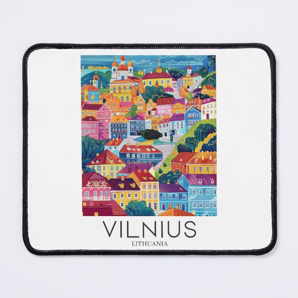 Item preview, A Pop Art Travel Print of Vilnius - Lithuania  designed and sold by StudioRedKoala.