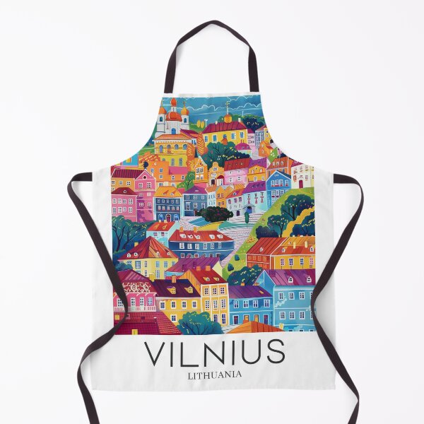 Item preview, A Pop Art Travel Print of Vilnius - Lithuania designed and sold by StudioRedKoala.