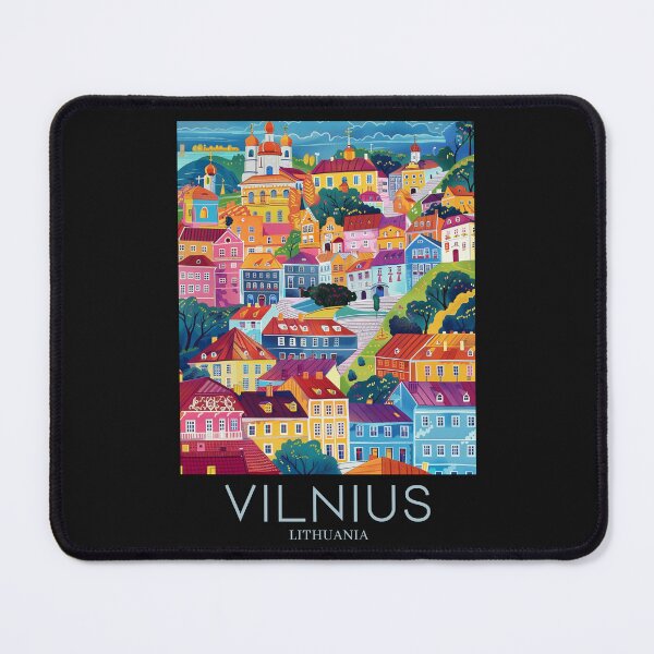 Item preview, A Pop Art Travel Print of Vilnius - Lithuania  designed and sold by StudioRedKoala.