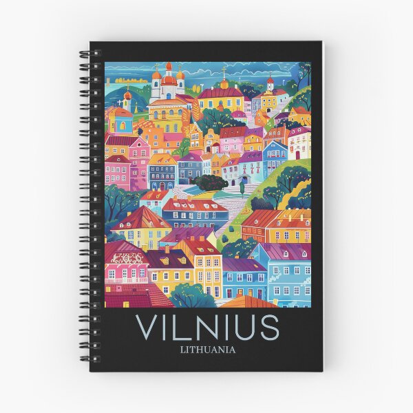 Item preview, A Pop Art Travel Print of Vilnius - Lithuania  designed and sold by StudioRedKoala.