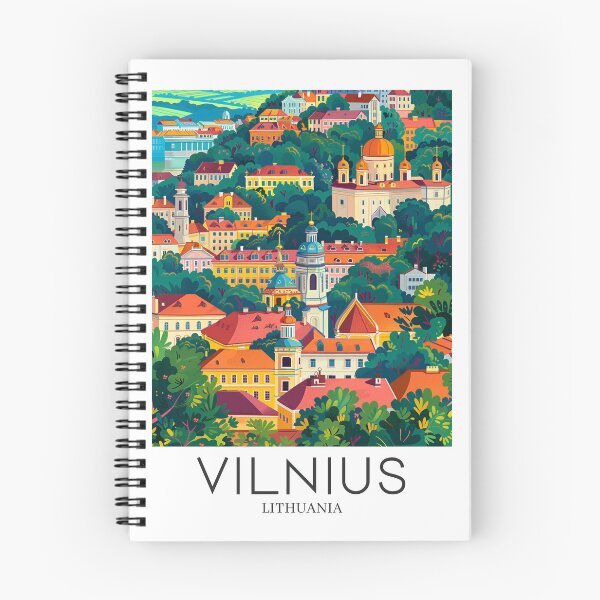 Item preview, A Pop Art Travel Print of Vilnius - Lithuania  designed and sold by StudioRedKoala.