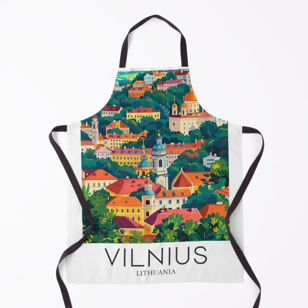 Item preview, A Pop Art Travel Print of Vilnius - Lithuania designed and sold by StudioRedKoala.