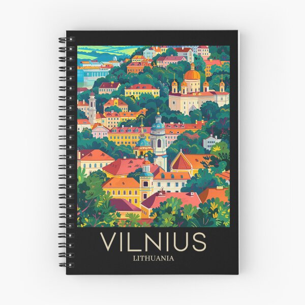 Item preview, A Pop Art Travel Print of Vilnius - Lithuania  designed and sold by StudioRedKoala.