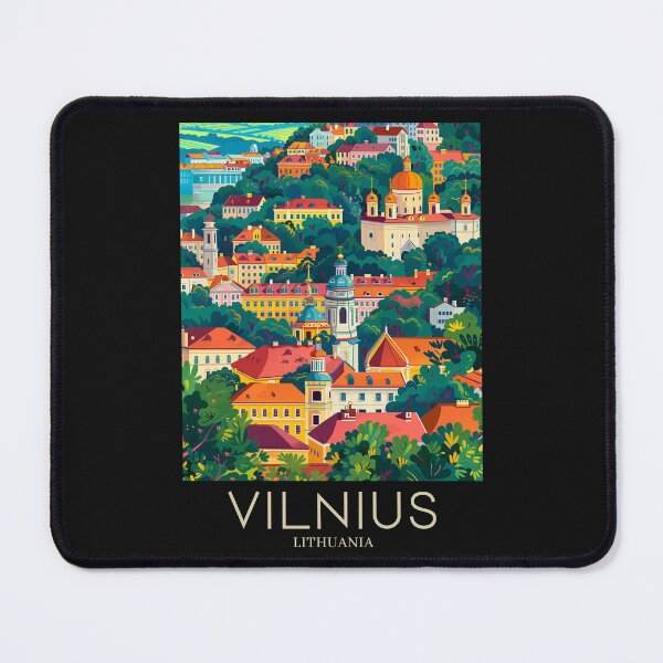 Item preview, A Pop Art Travel Print of Vilnius - Lithuania  designed and sold by StudioRedKoala.