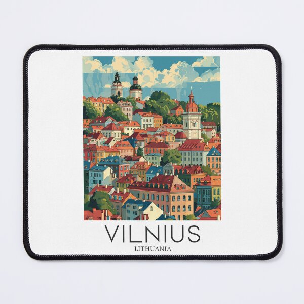 Item preview, A Pop Art Travel Print of Vilnius - Lithuania  designed and sold by StudioRedKoala.