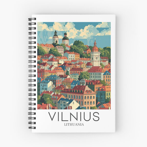 Item preview, A Pop Art Travel Print of Vilnius - Lithuania  designed and sold by StudioRedKoala.