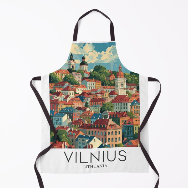 Item preview, A Pop Art Travel Print of Vilnius - Lithuania designed and sold by StudioRedKoala.