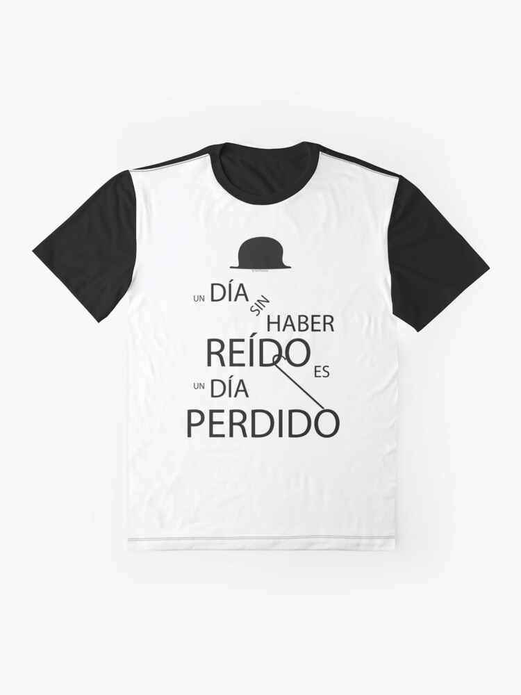 Vista alternativa de Camiseta gráfica Un día sin haber reído es un día perdido, Charlot