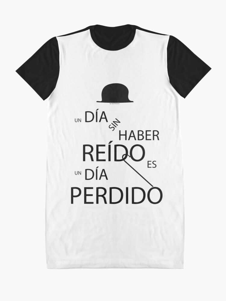 Vista alternativa de Vestido camiseta Un día sin haber reído es un día perdido, Charlot