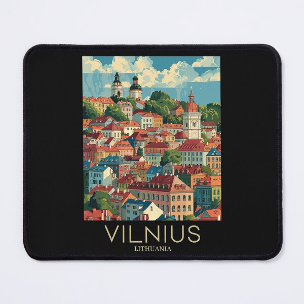 Item preview, A Pop Art Travel Print of Vilnius - Lithuania  designed and sold by StudioRedKoala.