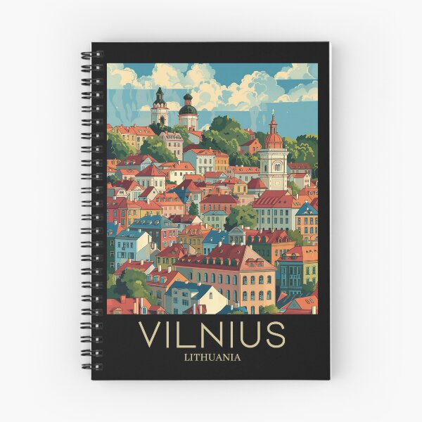 Item preview, A Pop Art Travel Print of Vilnius - Lithuania  designed and sold by StudioRedKoala.