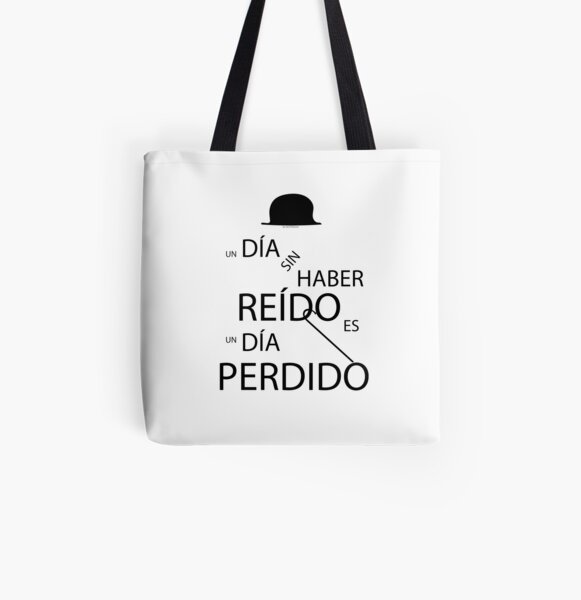 Un día sin haber reído es un día perdido, Charlot Bolsa estampada de tela