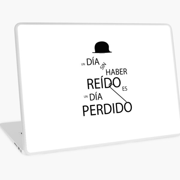Un día sin haber reído es un día perdido, Charlot Vinilo para portátil