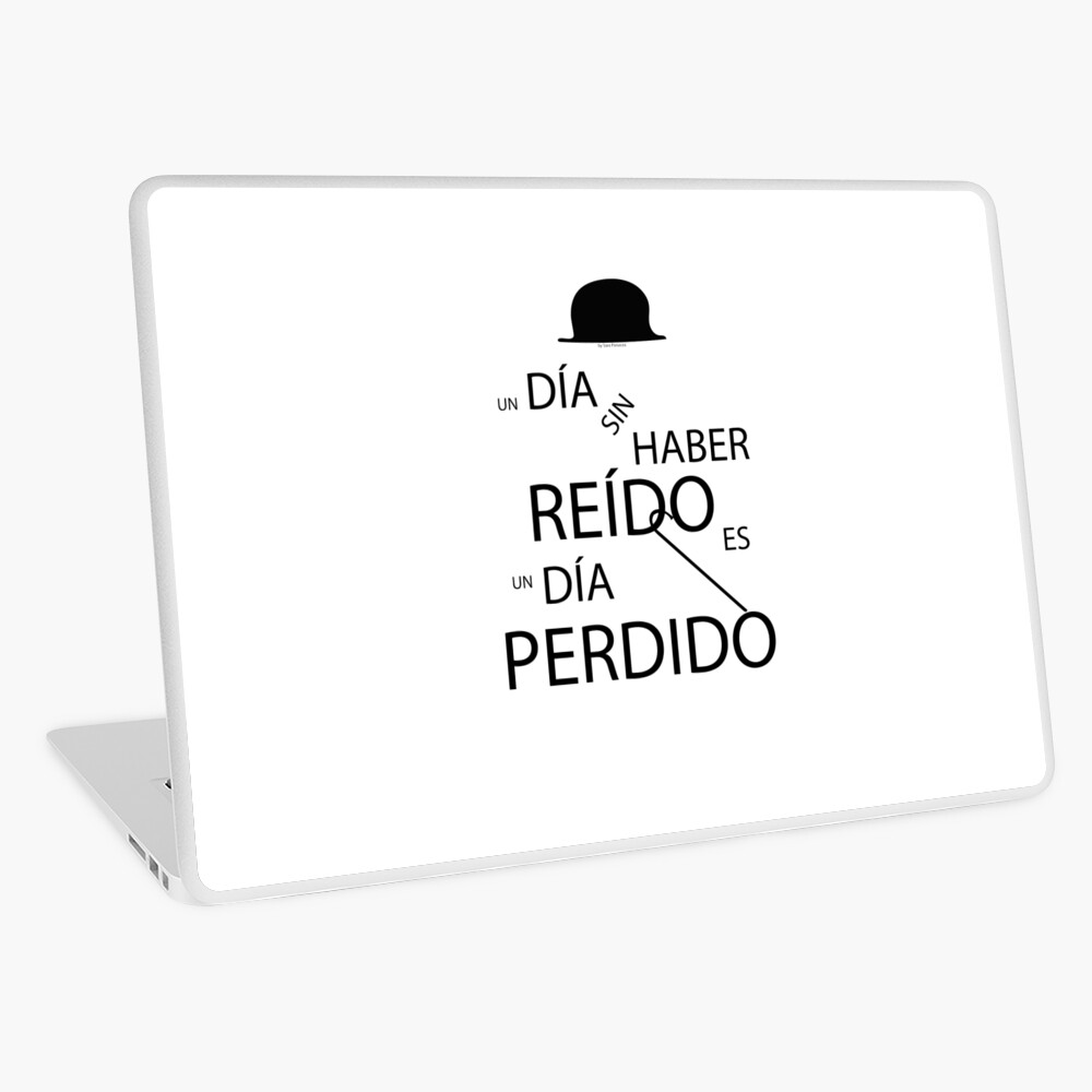 Un día sin haber reído es un día perdido, Charlot Vinilo para portátil