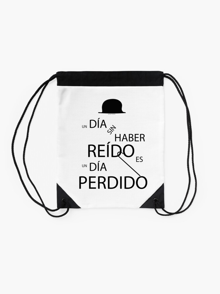 Vista alternativa de Mochila saco Un día sin haber reído es un día perdido, Charlot