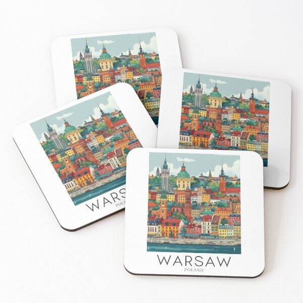 Item preview, A Pop Art Travel Print of Warsaw - Poland  designed and sold by StudioRedKoala.