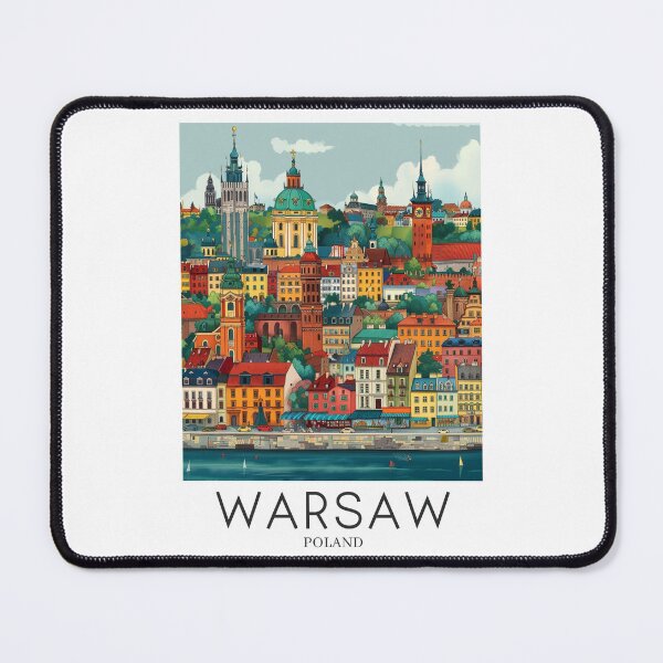 Item preview, A Pop Art Travel Print of Warsaw - Poland designed and sold by StudioRedKoala.