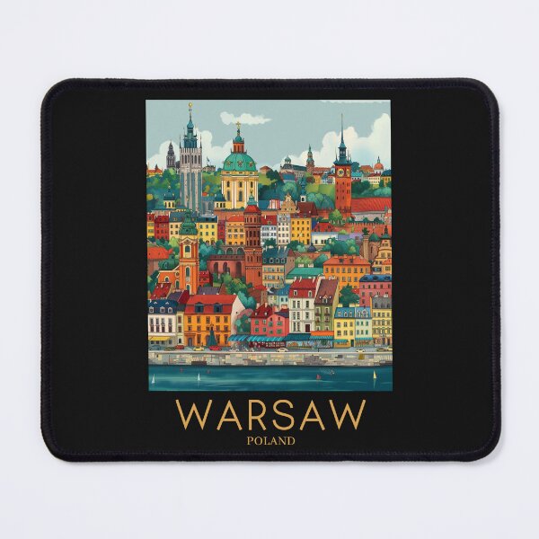 Item preview, A Pop Art Travel Print of Warsaw - Poland designed and sold by StudioRedKoala.