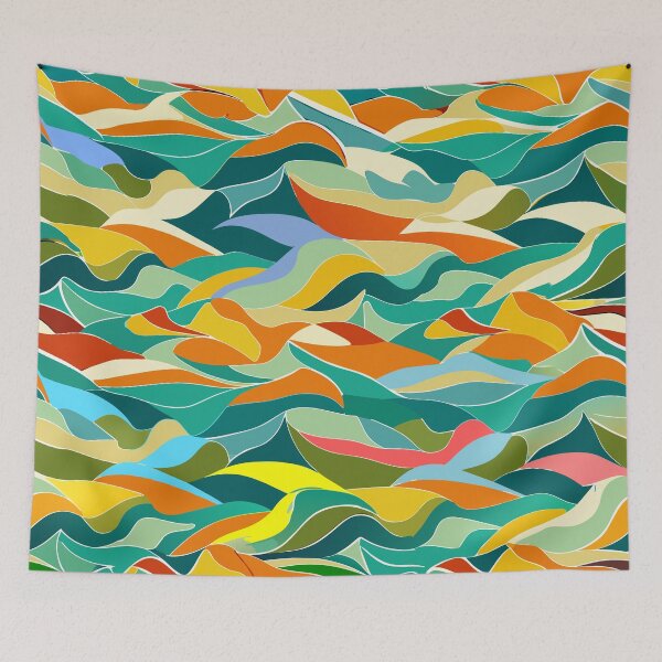 Item preview, Dance of Colors,illustration of colorful patterns designed and sold by AgarutanPrint.