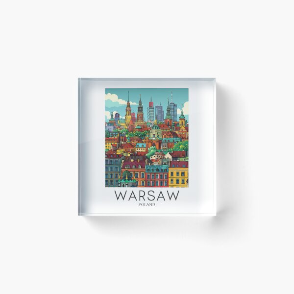 Item preview, A Pop Art Travel Print of Warsaw - Poland  designed and sold by StudioRedKoala.