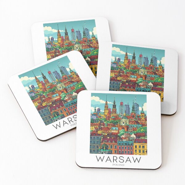 Item preview, A Pop Art Travel Print of Warsaw - Poland  designed and sold by StudioRedKoala.