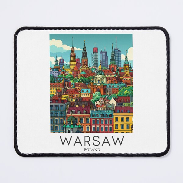 Item preview, A Pop Art Travel Print of Warsaw - Poland designed and sold by StudioRedKoala.