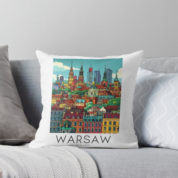 Item preview, A Pop Art Travel Print of Warsaw - Poland  designed and sold by StudioRedKoala.