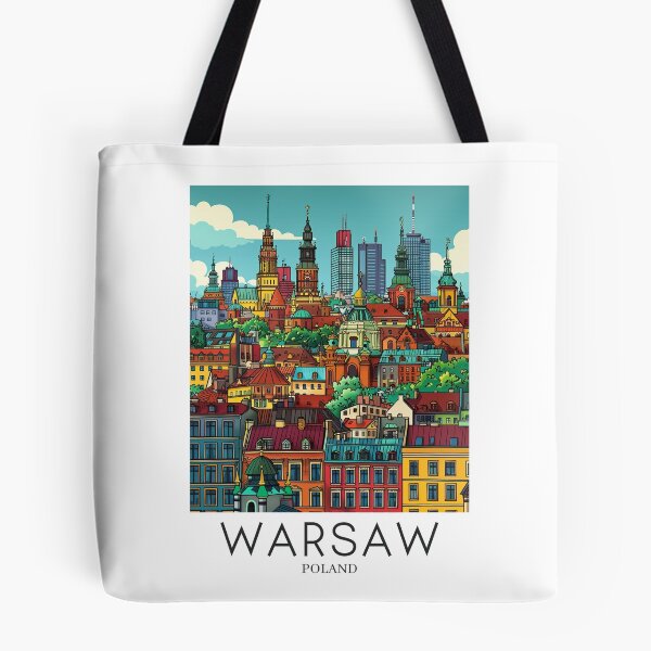 Item preview, A Pop Art Travel Print of Warsaw - Poland  designed and sold by StudioRedKoala.