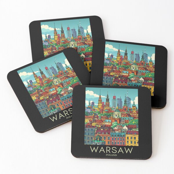 Item preview, A Pop Art Travel Print of Warsaw - Poland  designed and sold by StudioRedKoala.