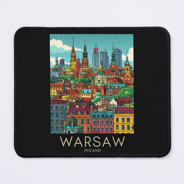 Item preview, A Pop Art Travel Print of Warsaw - Poland  designed and sold by StudioRedKoala.