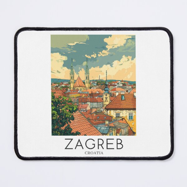 Item preview, A Pop Art Travel Print of Zagreb - Croatia  designed and sold by StudioRedKoala.