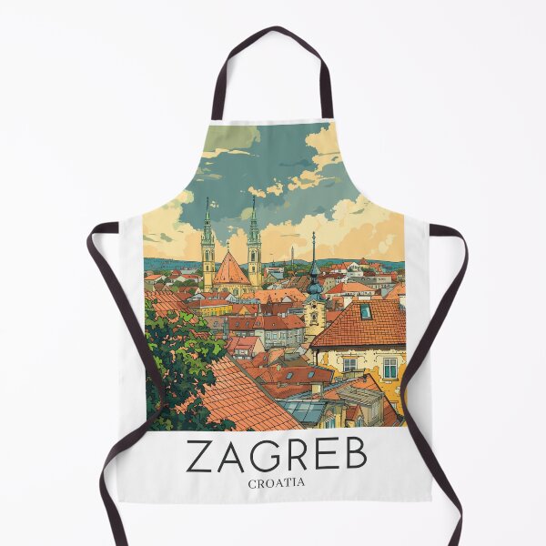 Item preview, A Pop Art Travel Print of Zagreb - Croatia designed and sold by StudioRedKoala.