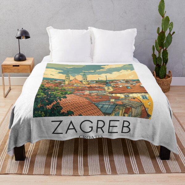 Item preview, A Pop Art Travel Print of Zagreb - Croatia designed and sold by StudioRedKoala.