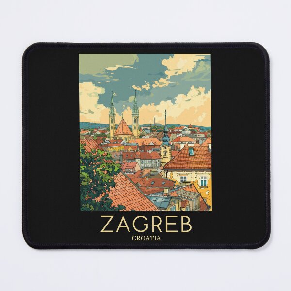 Item preview, A Pop Art Travel Print of Zagreb - Croatia  designed and sold by StudioRedKoala.