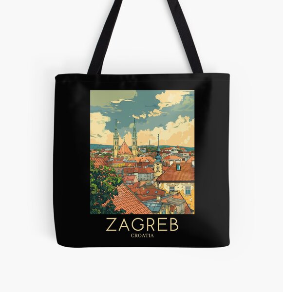 Item preview, A Pop Art Travel Print of Zagreb - Croatia  designed and sold by StudioRedKoala.