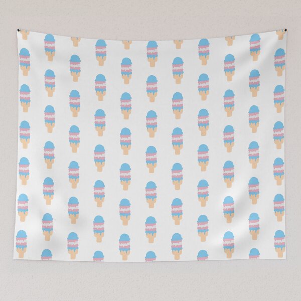 Item preview, Transcream - transgender pride flag ice cream designed and sold by Eleanora193.