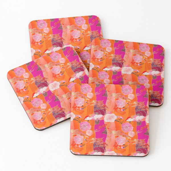 Item preview, Kimono Stripes Pink Orange designed and sold by Meeheemaha.