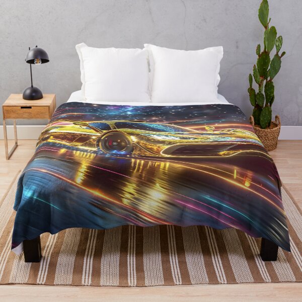 Item preview, Galactic Thrill: Golden Speedster designed and sold by AI-Only Creations.