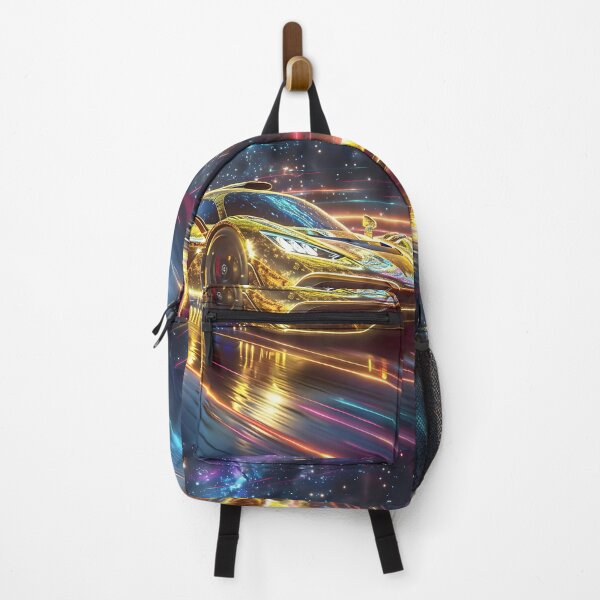 Item preview, Galactic Thrill: Golden Speedster designed and sold by AI-Only Creations.
