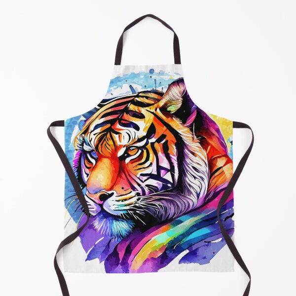 Item preview, watercolor tiger head designed and sold by yuki-hana.