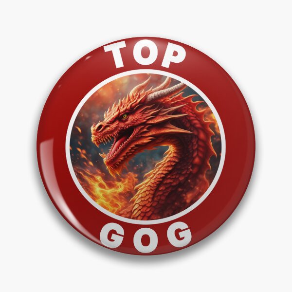Item preview, FIERY TOP GOG RED WHITE R designed and sold by Marni Scofidio Desi9ns.