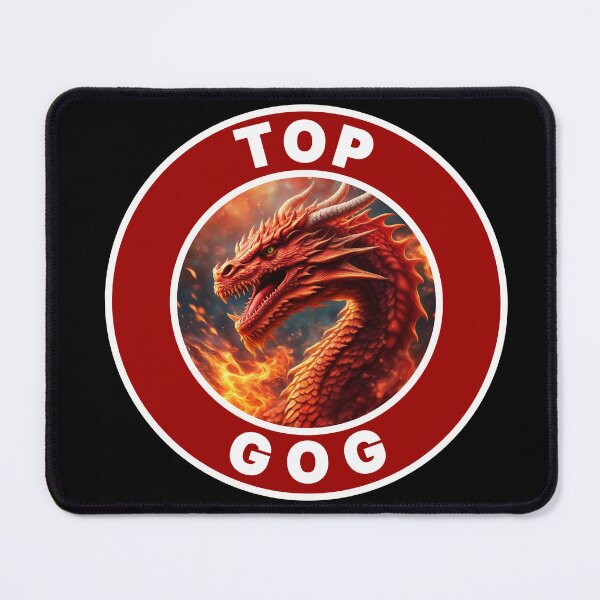 Item preview, FIERY TOP GOG RED WHITE R designed and sold by Marni Scofidio Desi9ns.